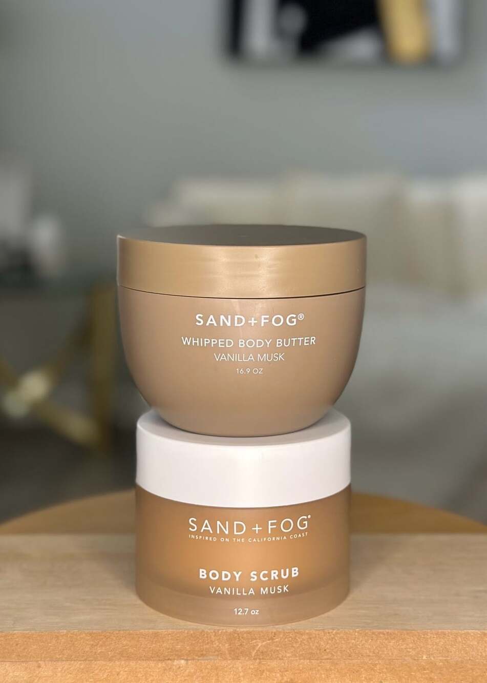 Sand + Fog Vanilla Musk Whipped Body Butter + Scrub Bundle